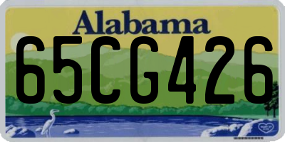 AL license plate 65CG426