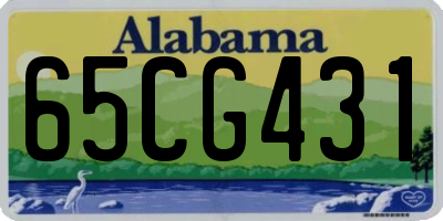 AL license plate 65CG431