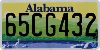 AL license plate 65CG432
