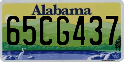 AL license plate 65CG437