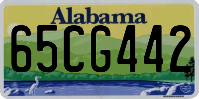 AL license plate 65CG442