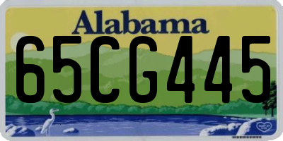 AL license plate 65CG445