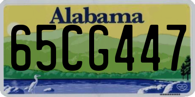 AL license plate 65CG447