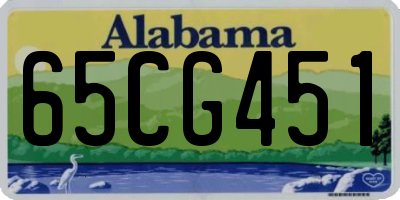 AL license plate 65CG451