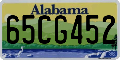 AL license plate 65CG452