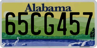 AL license plate 65CG457