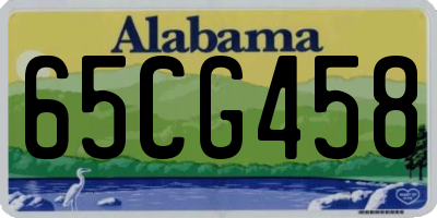 AL license plate 65CG458