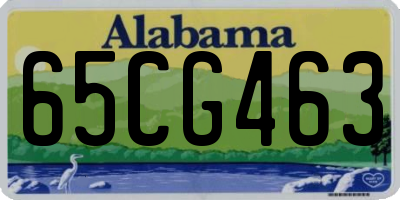 AL license plate 65CG463