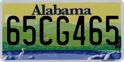 AL license plate 65CG465