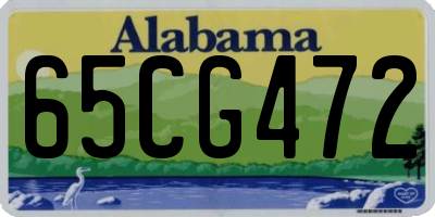 AL license plate 65CG472