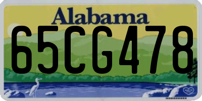 AL license plate 65CG478