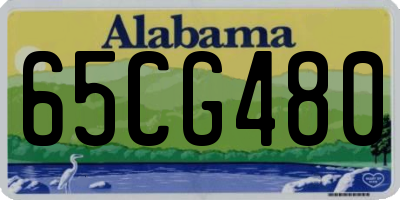 AL license plate 65CG480