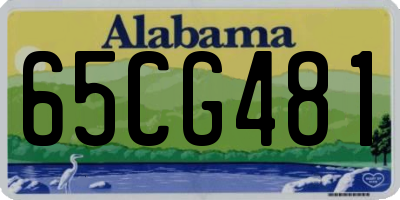 AL license plate 65CG481