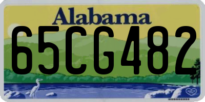 AL license plate 65CG482