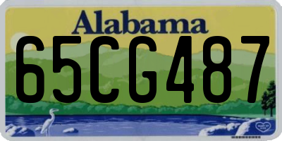 AL license plate 65CG487