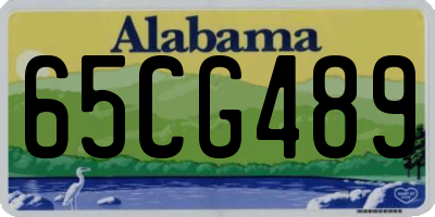 AL license plate 65CG489