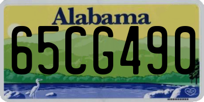 AL license plate 65CG490