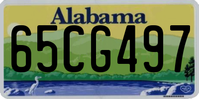 AL license plate 65CG497