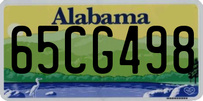 AL license plate 65CG498