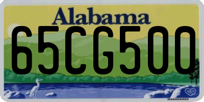 AL license plate 65CG500