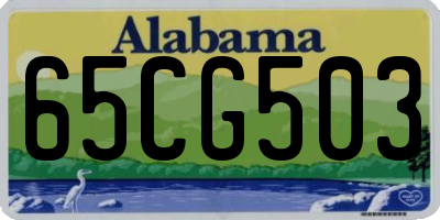 AL license plate 65CG503