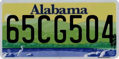 AL license plate 65CG504