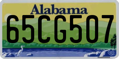 AL license plate 65CG507