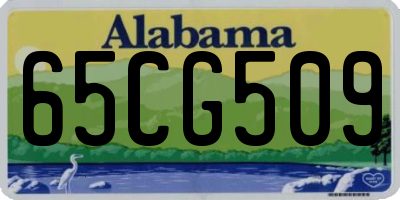 AL license plate 65CG509