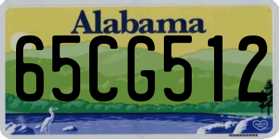 AL license plate 65CG512