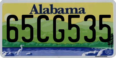 AL license plate 65CG535