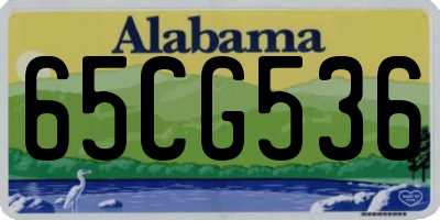 AL license plate 65CG536