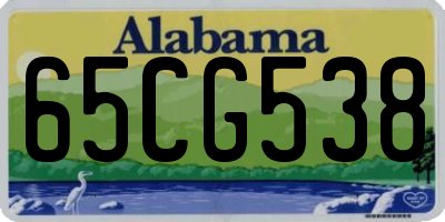 AL license plate 65CG538