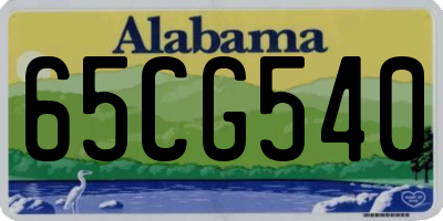 AL license plate 65CG540