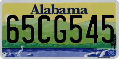 AL license plate 65CG545