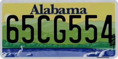 AL license plate 65CG554