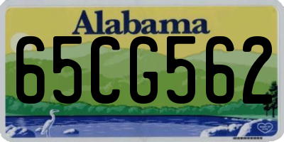 AL license plate 65CG562