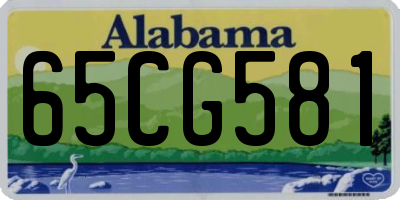AL license plate 65CG581