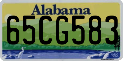 AL license plate 65CG583