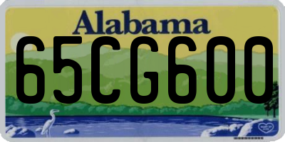 AL license plate 65CG600