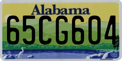 AL license plate 65CG604