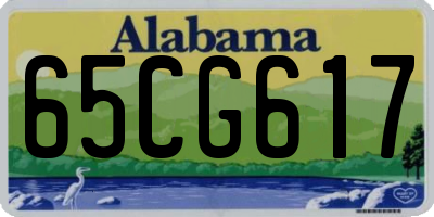 AL license plate 65CG617