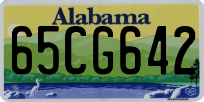 AL license plate 65CG642