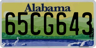 AL license plate 65CG643
