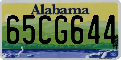 AL license plate 65CG644