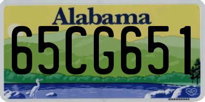 AL license plate 65CG651