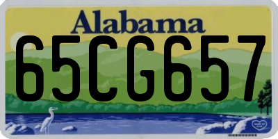 AL license plate 65CG657