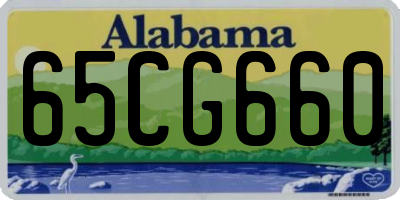 AL license plate 65CG660