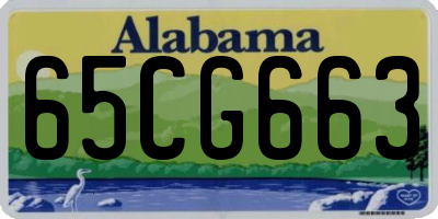 AL license plate 65CG663