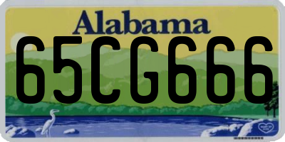 AL license plate 65CG666
