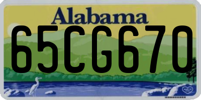 AL license plate 65CG670